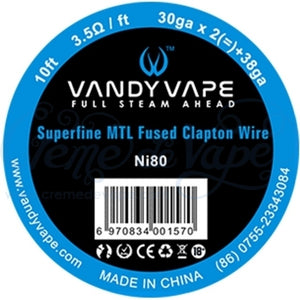 Vandyvape Superfine MTL Fused Clapton Wire 10ft