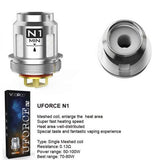 VOOPOO UFORCE REPLACEMENT COILS-N1-SINGLE MESH 0.13OHM-VAYYIP